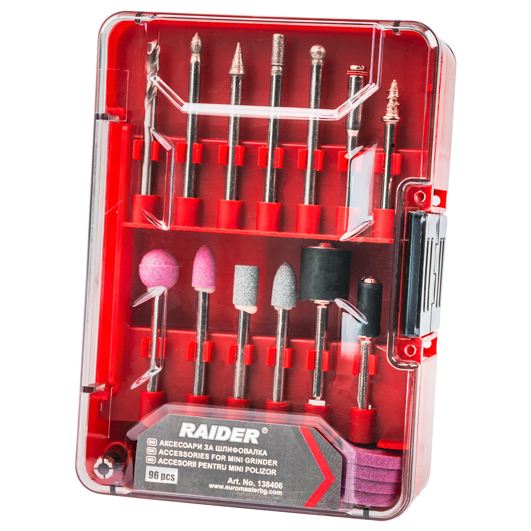 Set 96 accesorii pentru minipolizor drept, Raide 138406