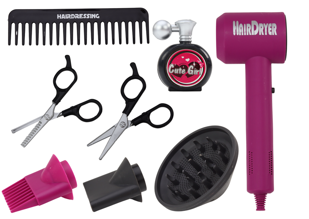 Set de coafura pentru copii, 40 x 26 x 7 cm, 10 piese, Lean 17738