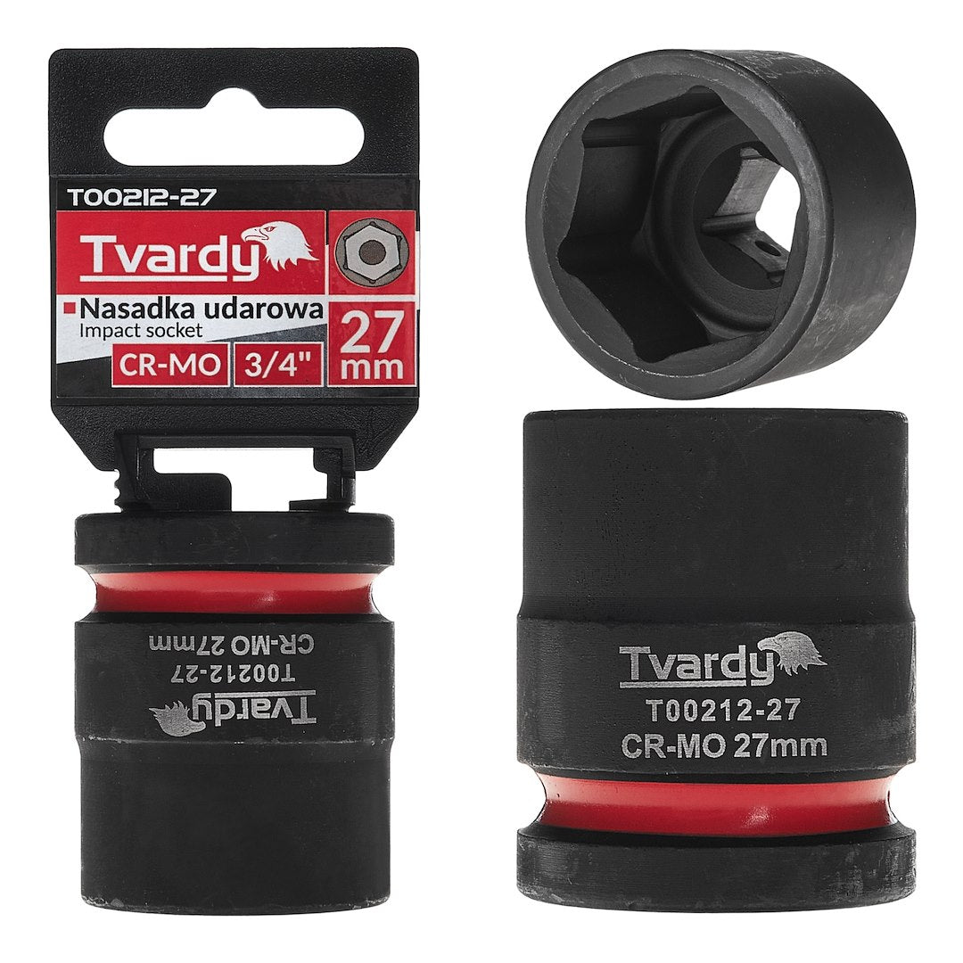 Cheie tubulara de impact in 6 puncte, 3 / 4", 27 mm, Tvardy T00212-27