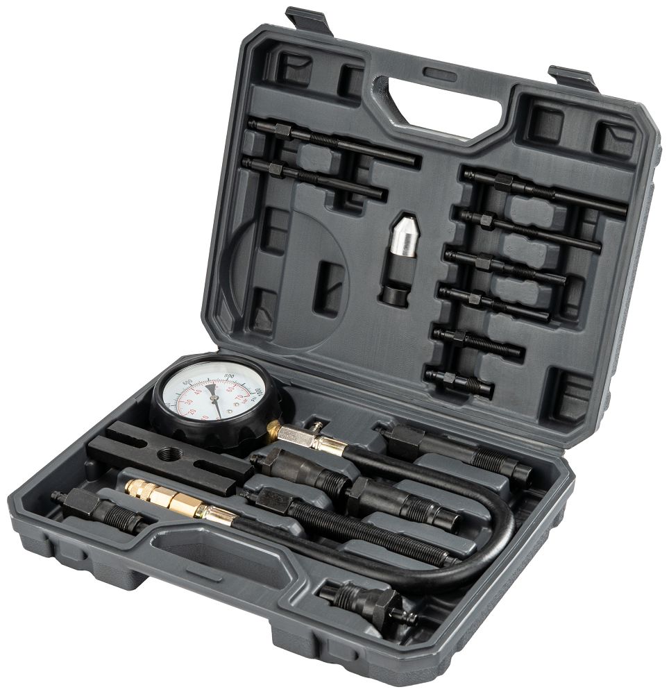 Tester compresie pentru motoare diesel PM-MCSD-16T, 16 piese, Powermat PM1524