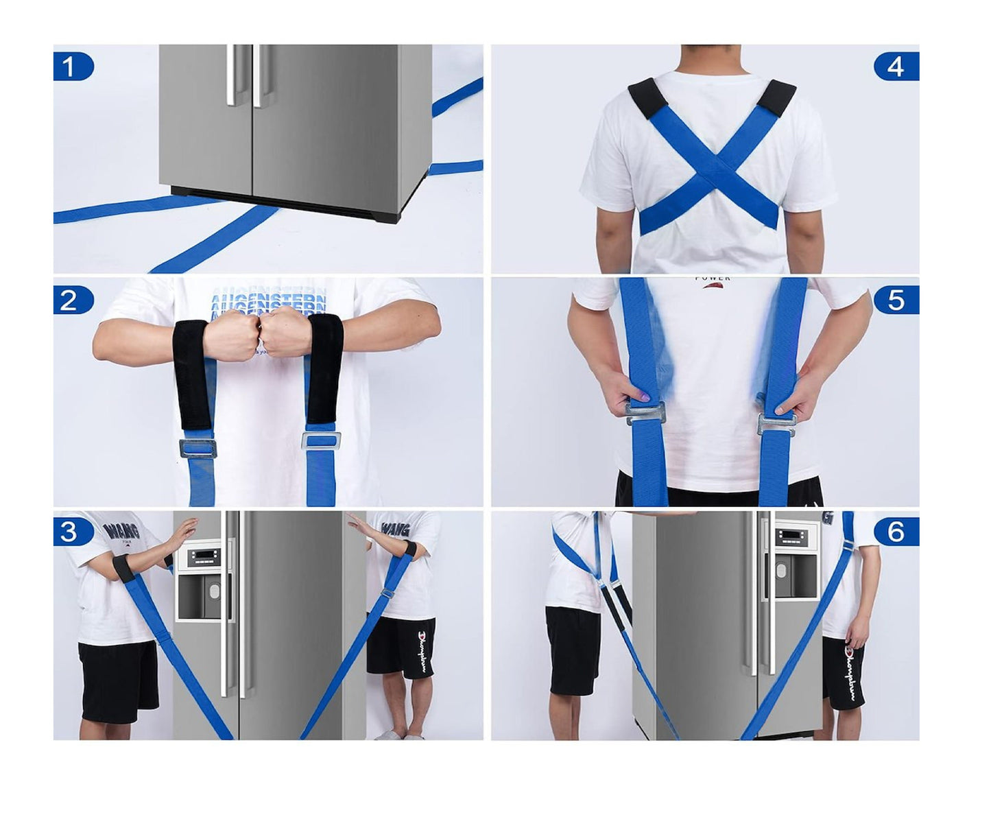 Set chingi pentru transport mobilier, 2.9 m x 50 mm, capacitate maxima 270 kg, 4 bucati, Geko G29795
