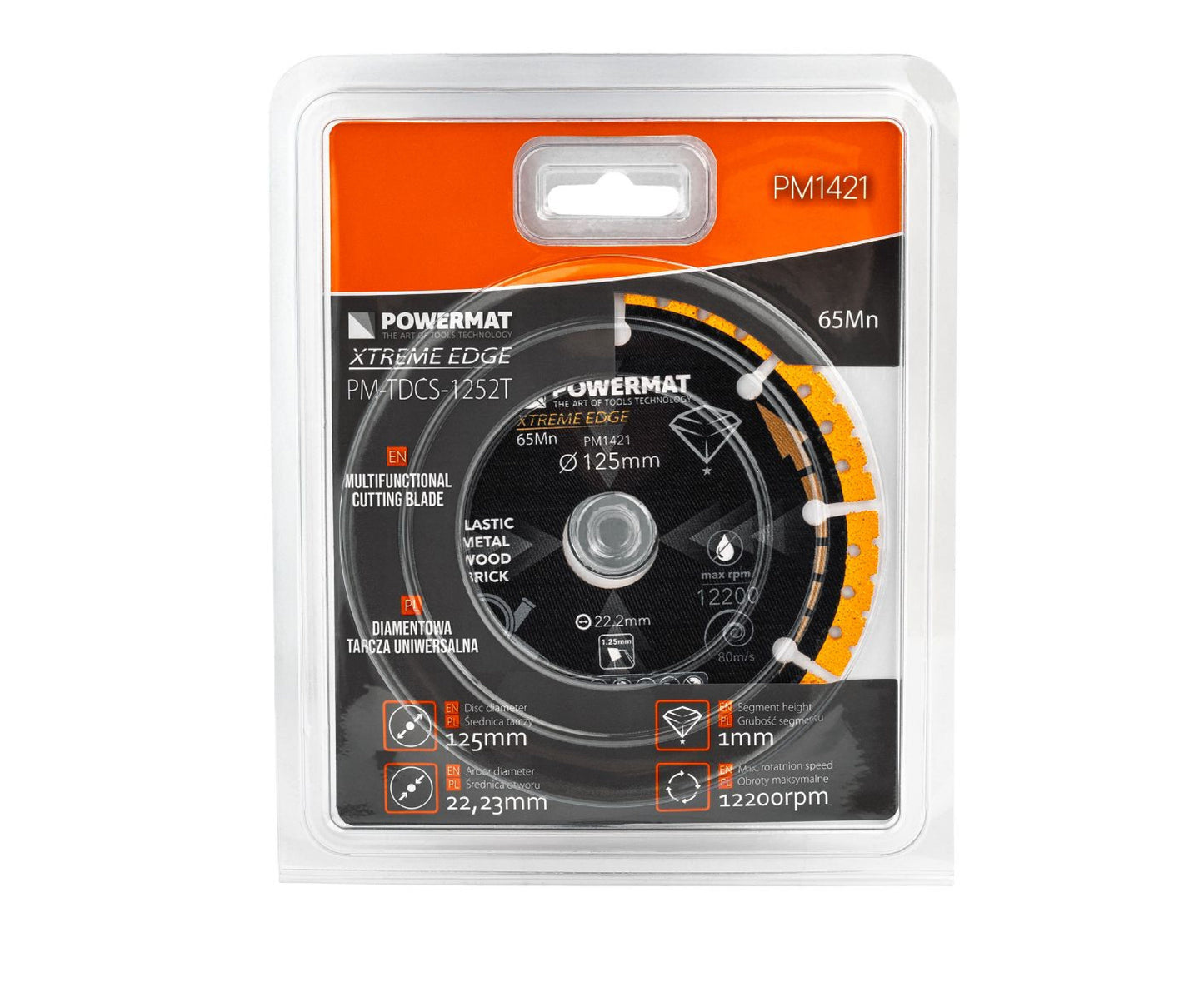 Disc diamantat universal PM-TDCS-1252T, 125 mm, Powermat PM1421