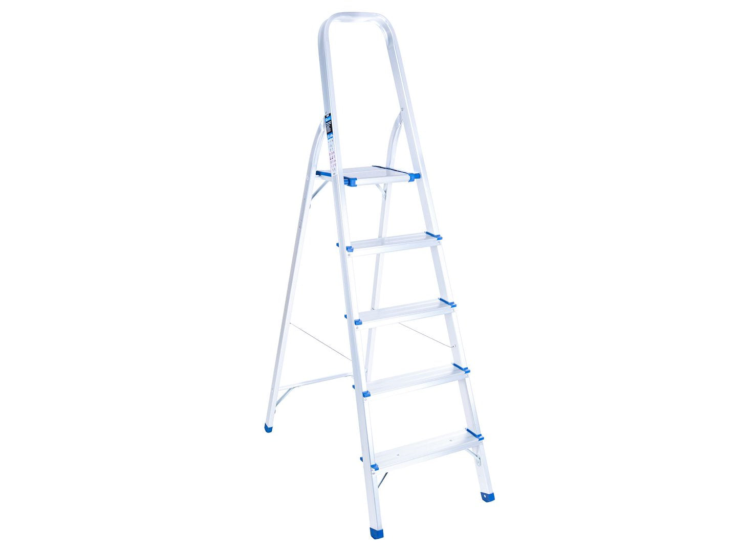 Scara pliabila din aluminiu cu 5 trepte, inaltime de lucru 3 m, capacitate maxima 150 kg, Geko G02417