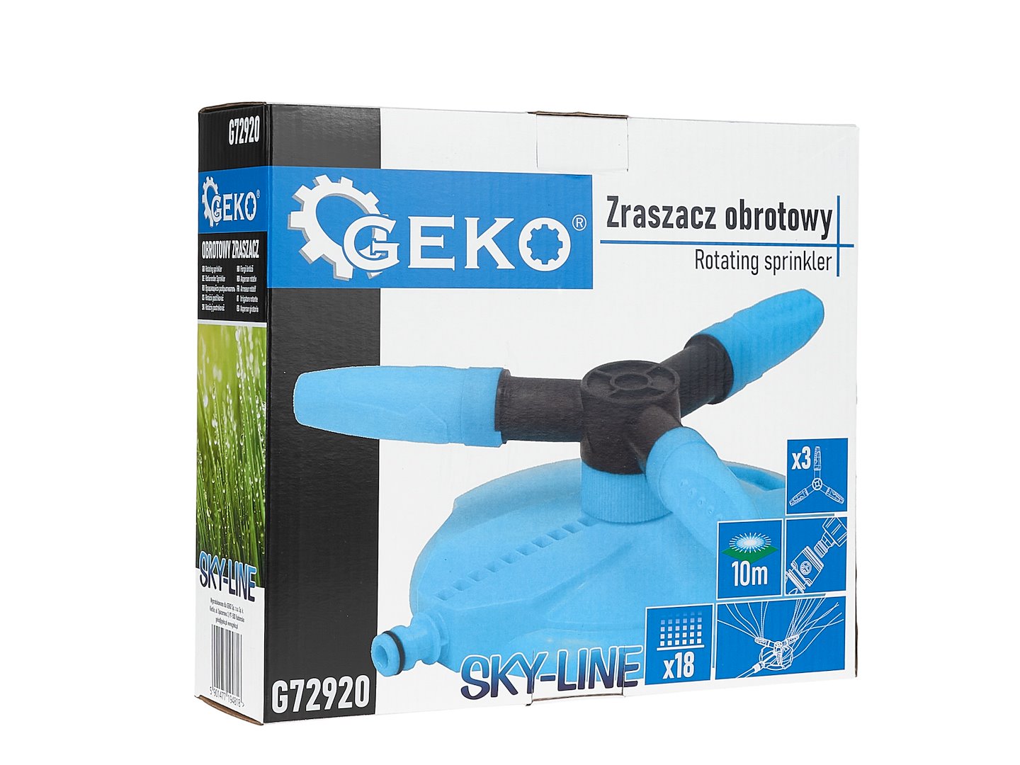 Aspersor rotativ cu 3 brate Sky-Line, Geko G72920