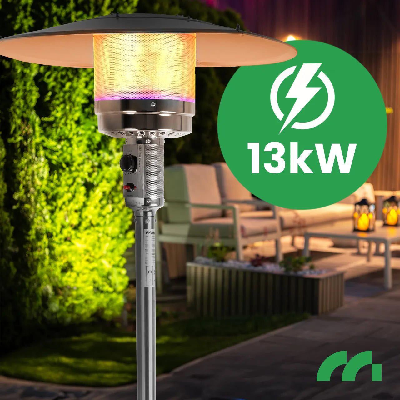 Incalzitor de terasa pe gaz Zone GH155-SS, 13 kW, MalTec 112767
