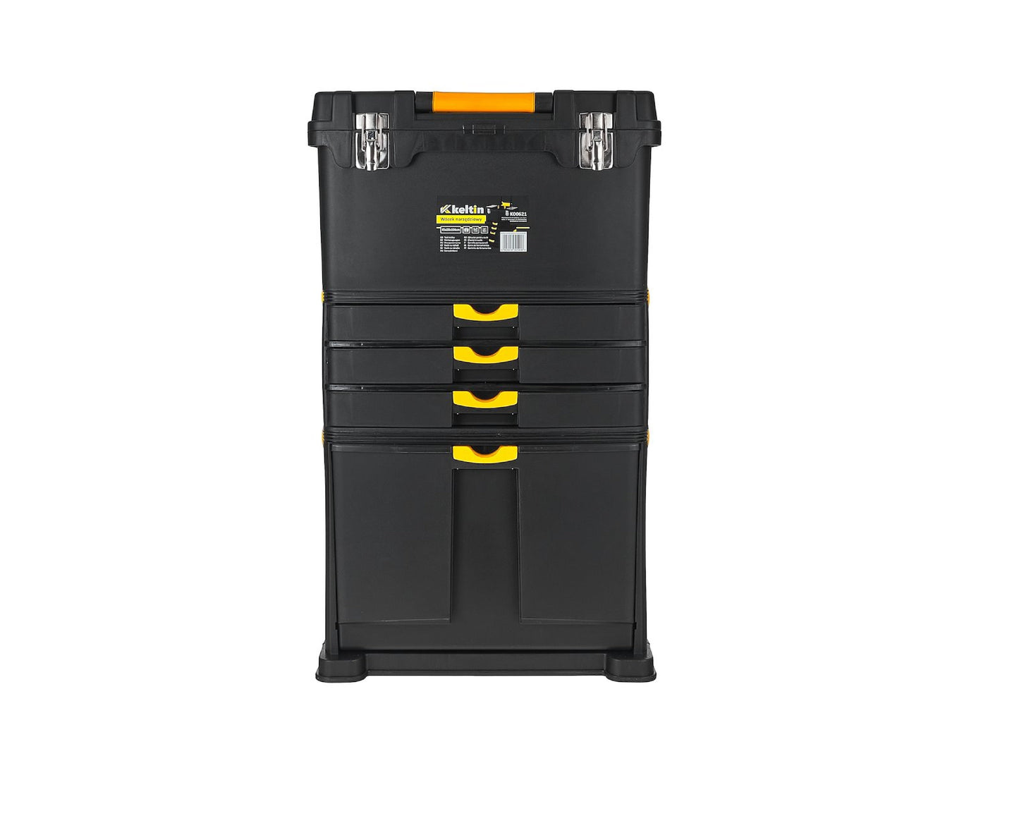 Carucior pentru scule cu organizator, 4 sertare, plastic, Keltin K00621