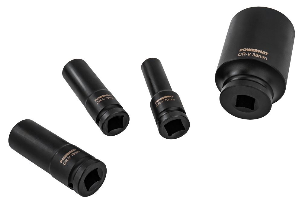 Set chei tubulare de impact HEX PM-ZNU-1038T, 10-38 mm, 1/2", 20 bucati, Powermat PM1382