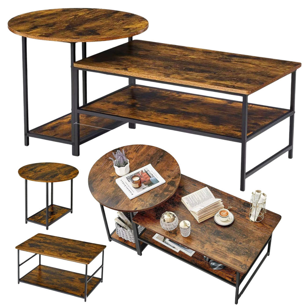 Set masute de cafea 2 in 1, 123x60x51cm, Lean 26622