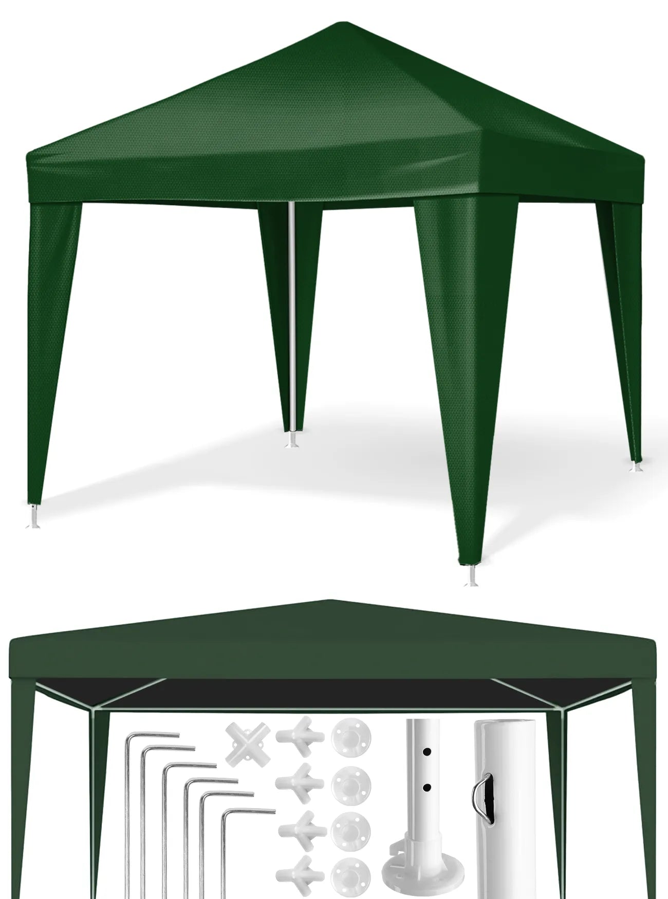 Cort de gradina pavilion, 3 x 3 x 1.9 m, verde, MalTec 112408