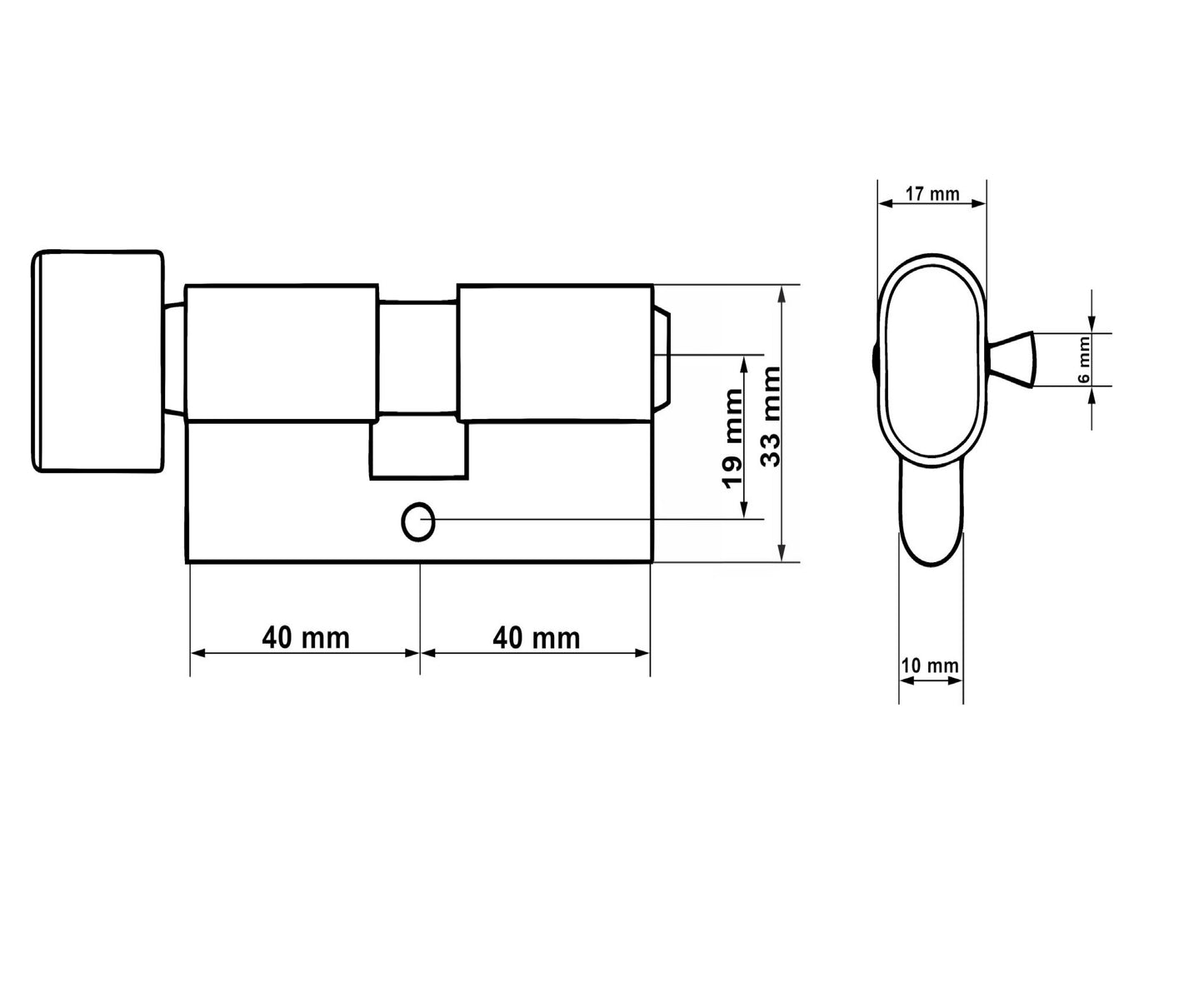 Butuc aluminiu Brass, 40/40g, Tvardy T01352