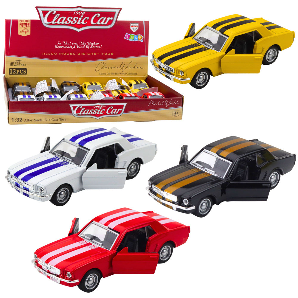 Masinuta metalica clasica, 1:32, usi deschise, diverse culori, Lean 23177