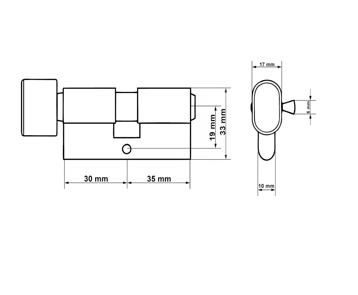 Butuc aluminiu Nickel, 30g/35, Tvardy T01403