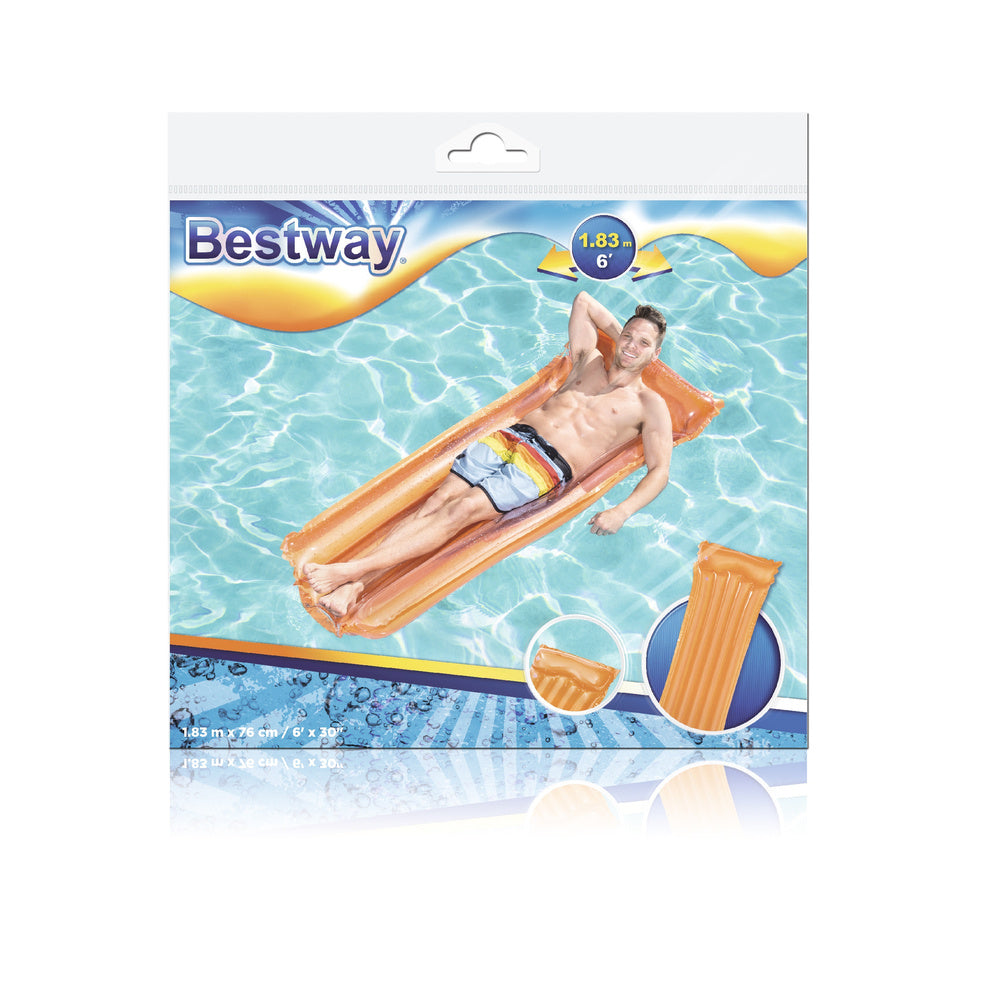 Saltea gonflabila Delux Comfort Orange, 183 x 76 cm, Bestway 9698