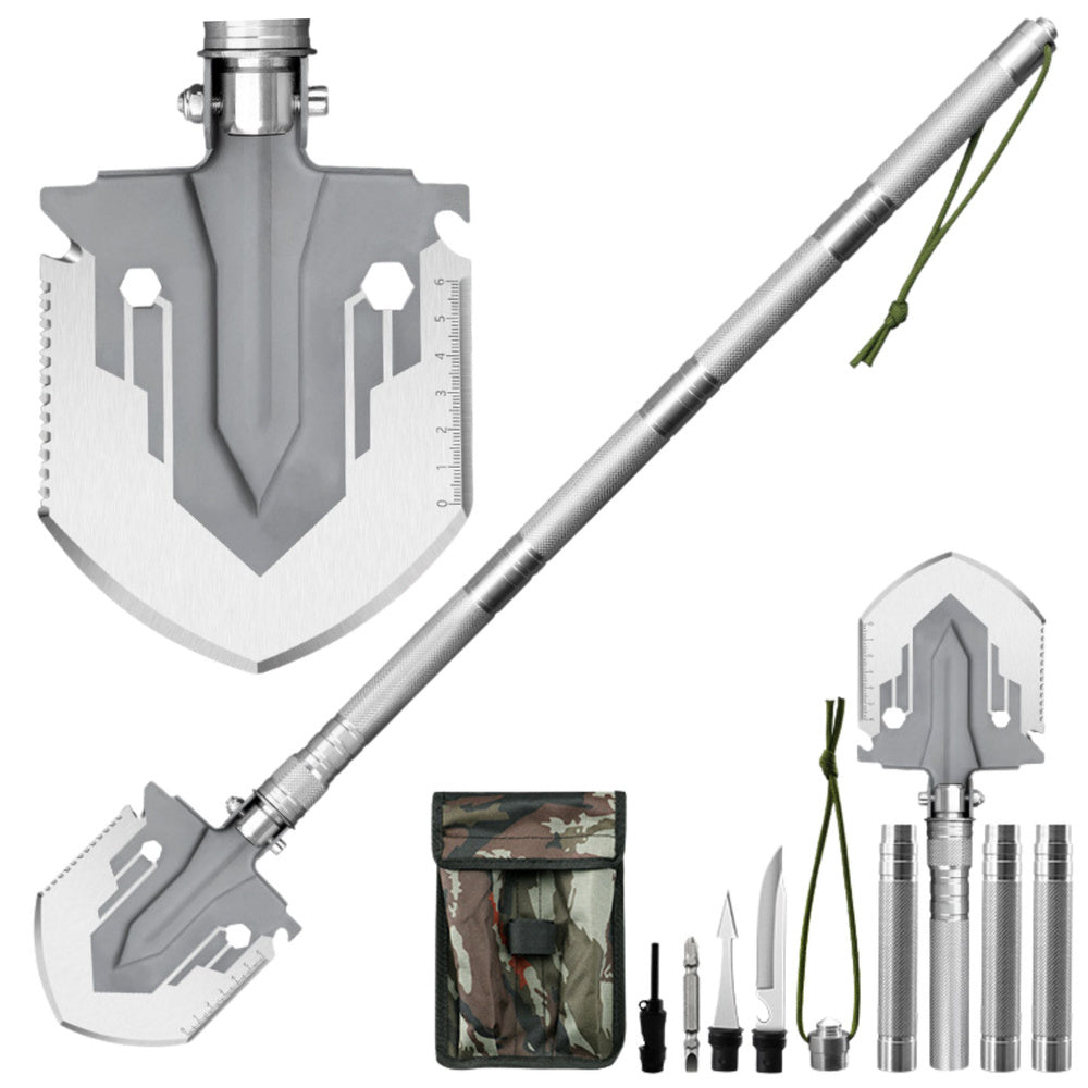 Lopata militara 16 in 1 pentru supravietuire, cutit, aprinzator de foc, satar, Lean 26576