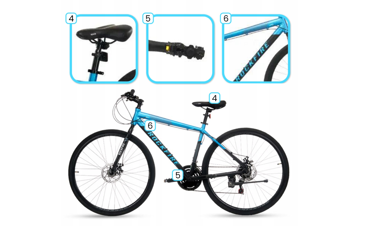 Bicicleta de oras 700C, roti 28" 3 x 7, transmisie Shimano Tourney, cadru din aluminiu 18", MalTrack 112737