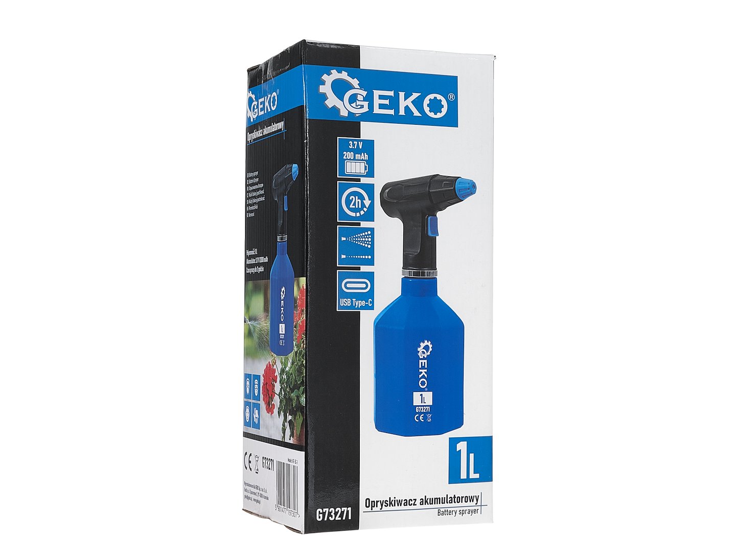 Pulverizator electric cu baterie, 1 l, Geko G73271