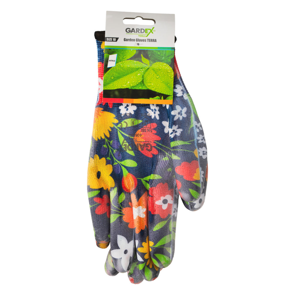 Manusi de protectie pentru gradina din nitril Terra, Gardex 406002