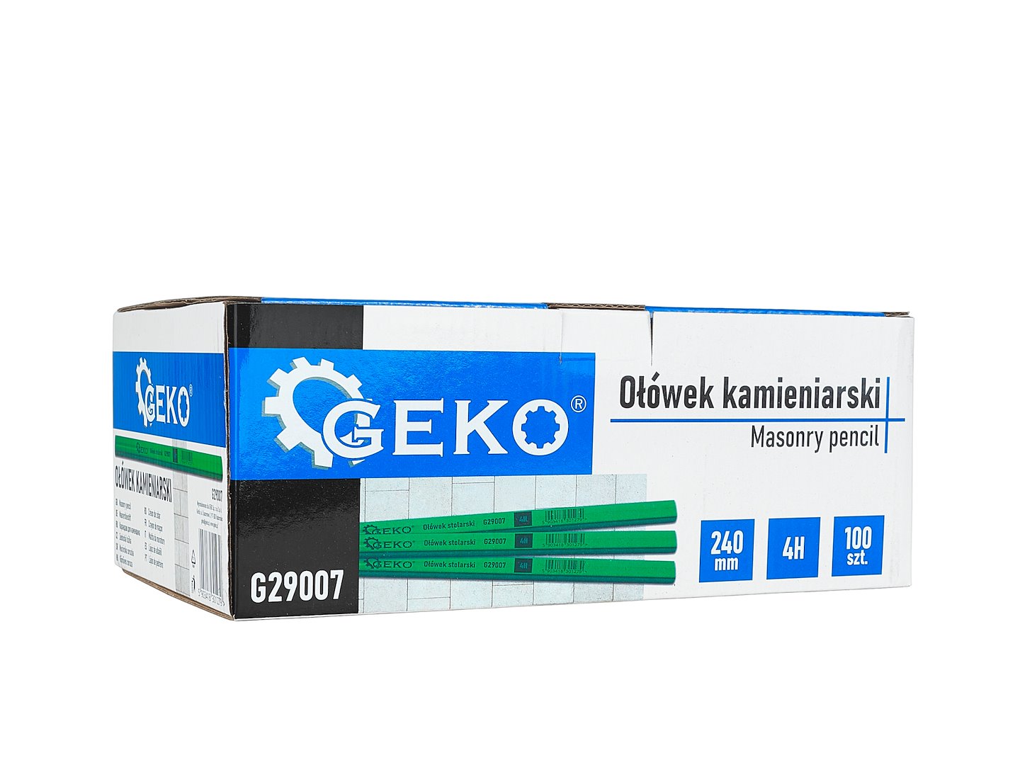 Set creioane pentru zidarie 4H, 240 mm, 100 bucati, Geko G29007