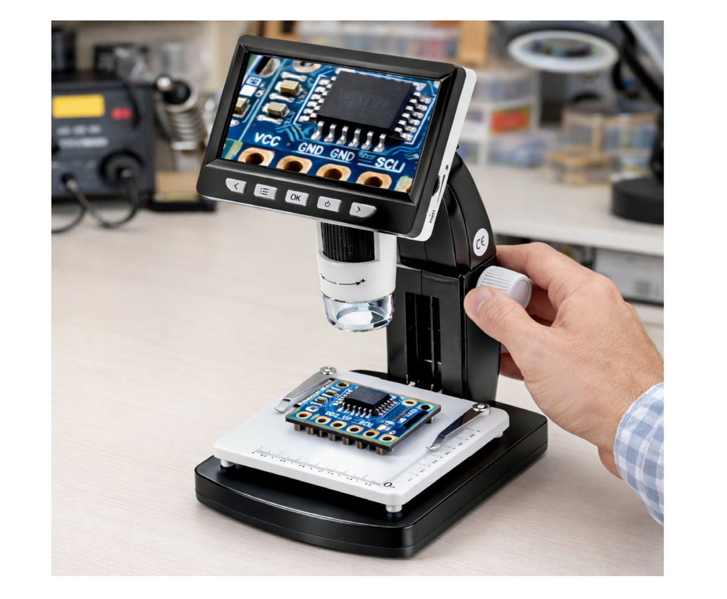 Microscop educational cu ecran LCD, USB, LED, marire 1000 x, Lean 30669