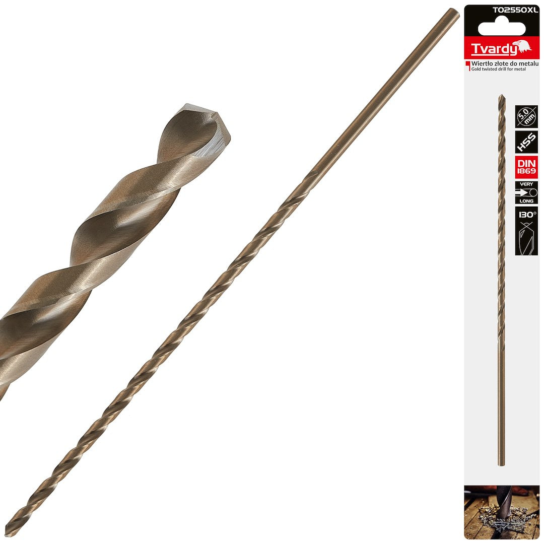 Burghiu HSS pentru metal 5 x 245 mm DIN1869, Tvardy T02550XL