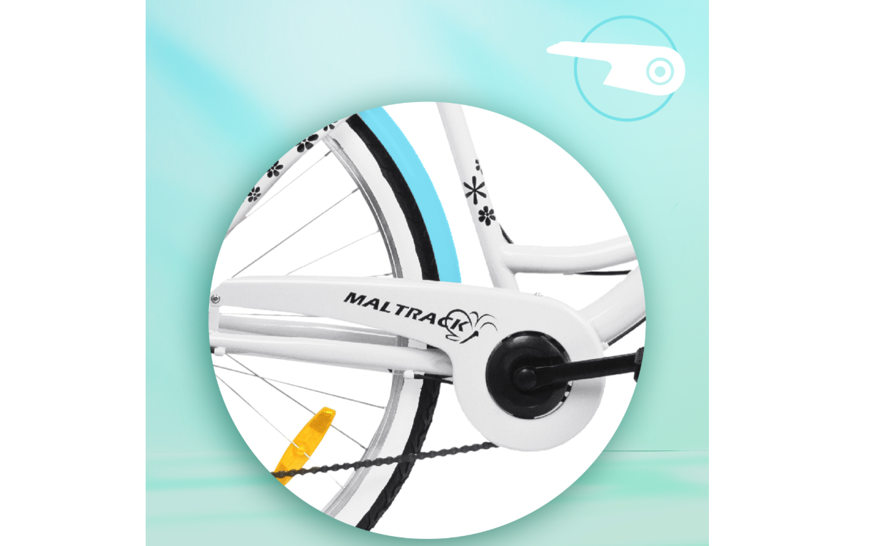 Bicicleta de oras dama 26x1,75, albastru mare, 17 kg, capacitate maxima 120 kg, MalTrack 111661