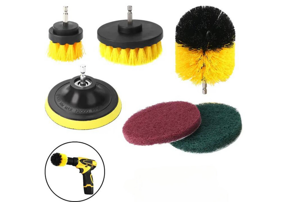 Set perii de curatare pentru bormasina, 10 bucati, Lean 20048