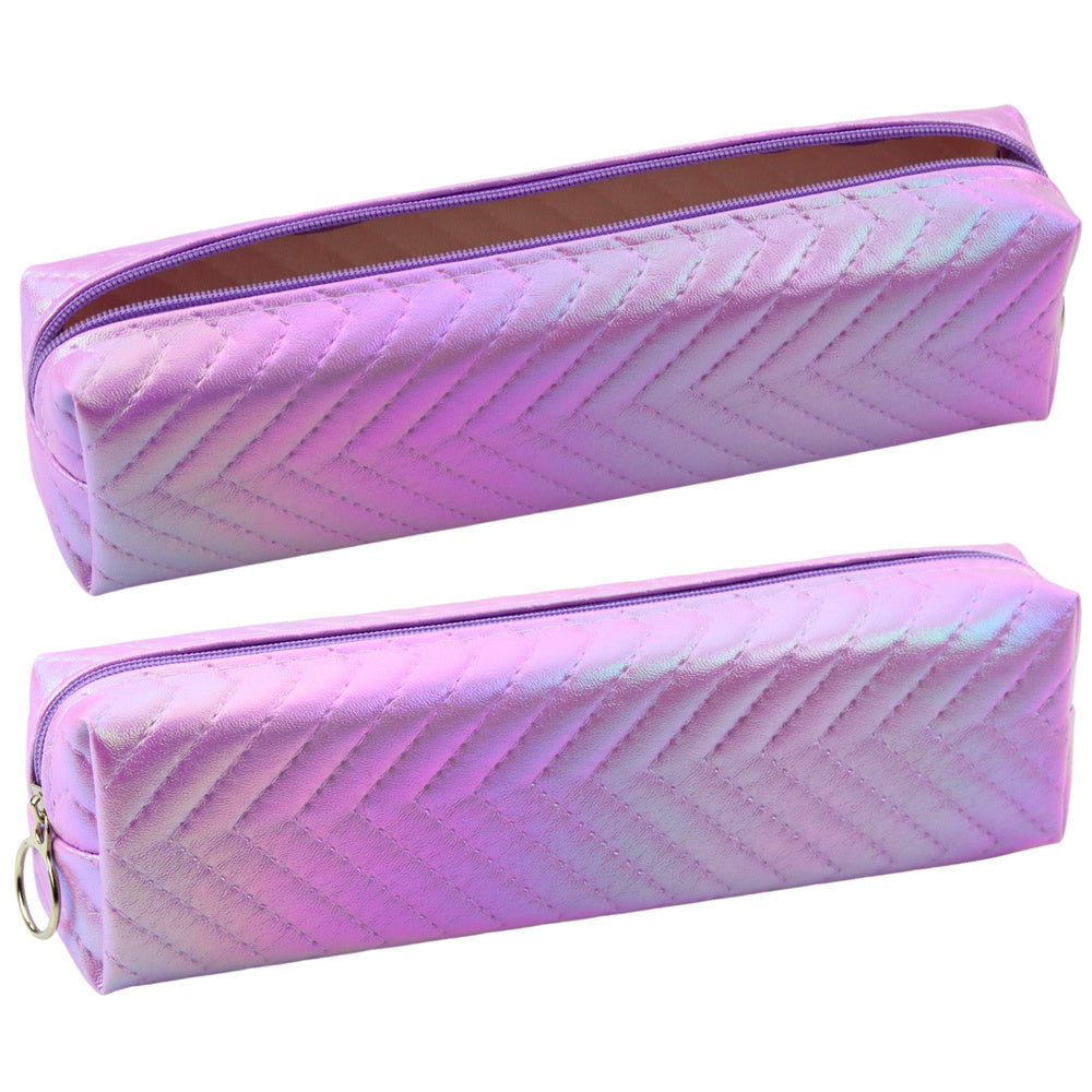 Penar scolar holografic, violet, 21 x 6 x 4 cm, Lean 21614