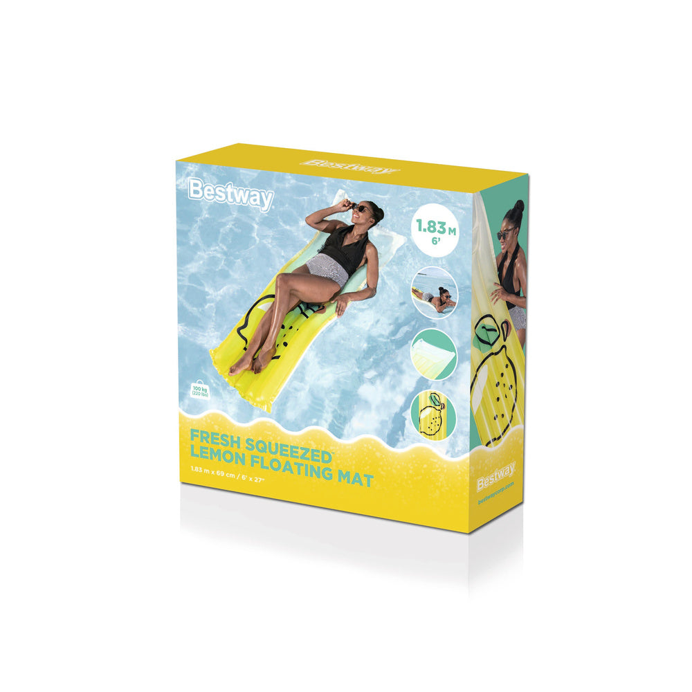 Saltea gonflabila de innot Squeeze Lemon, 183 x 69 cm, Bestway 21680