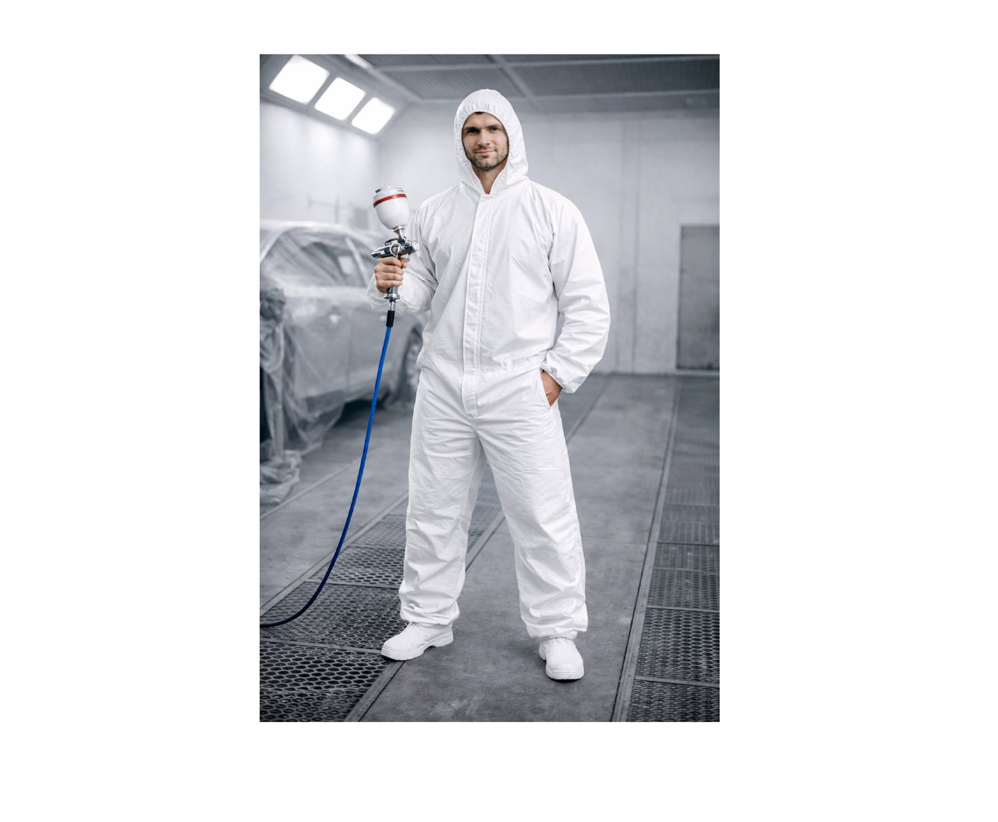 Combinezon de protectie pentru vopsit, 55g/m2 tip 5/6, marimea XL, Geko G90047-XL