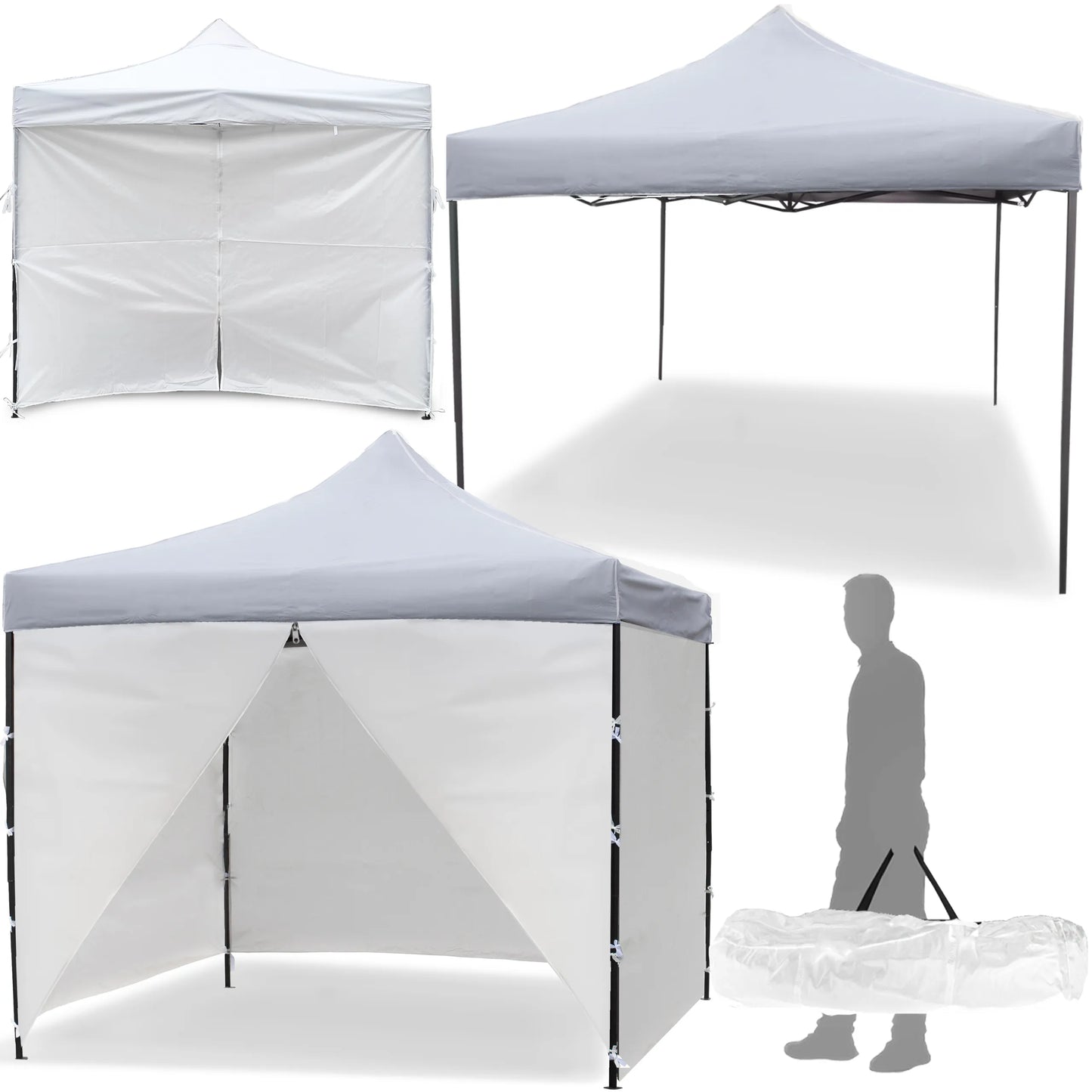 Cort de gradina pavilion, 3 x 3 x 3.1 m, alb, MalTec 112814