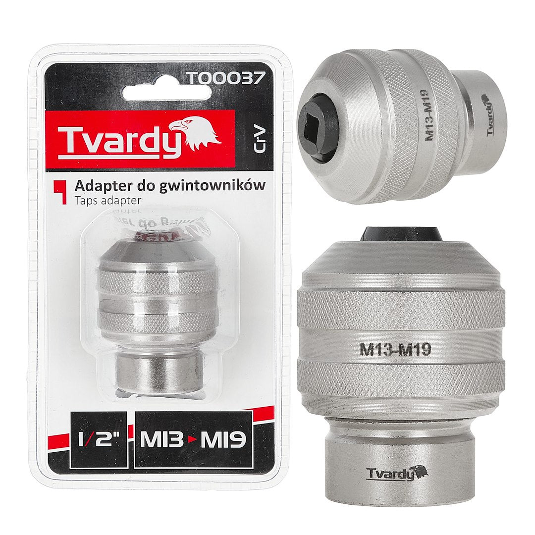 Adaptor pentru biti, 1 / 2", M13-M19, Cr-V, Tvardy T00037