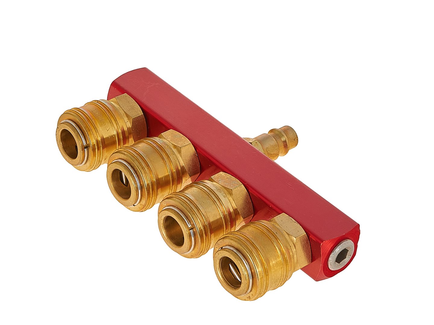 Racord cu 4 cai din alama 1 / 4", conectori rapizi, Tvardy T00297