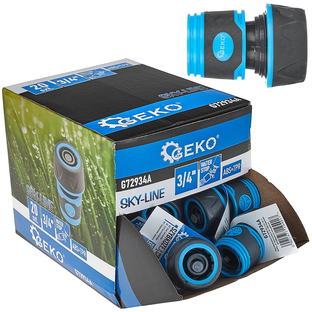 Set conectori pentru furtun waterstop Sky-Line 3 / 4", 20 bucati, Geko G72934A