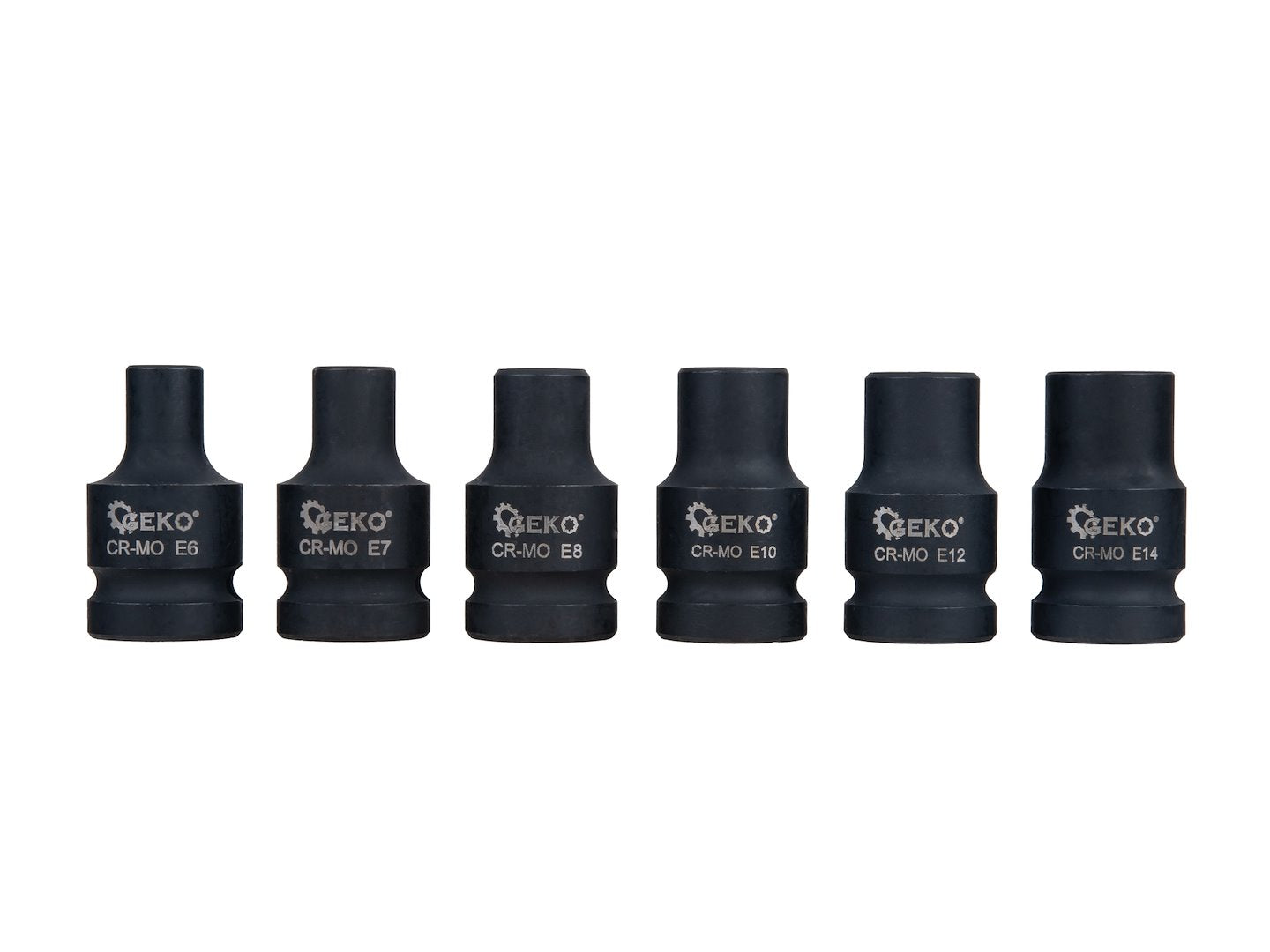 Set chei tubulare de impact Torx, 1/2" E6-E24 Cr-Mo, 11 bucati, Geko G10519