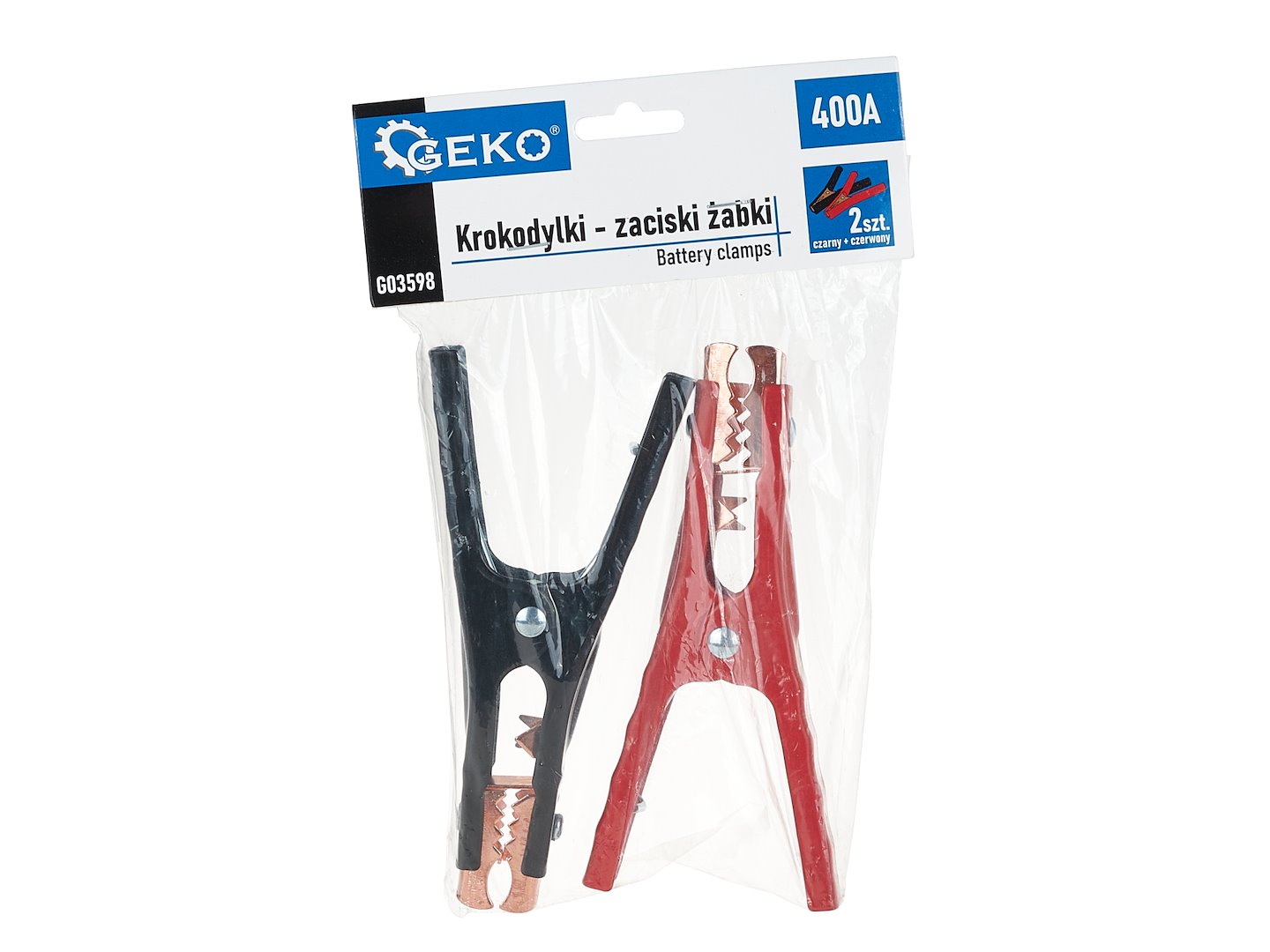 Set 2 clesti baterie, 400 A, Geko G03598