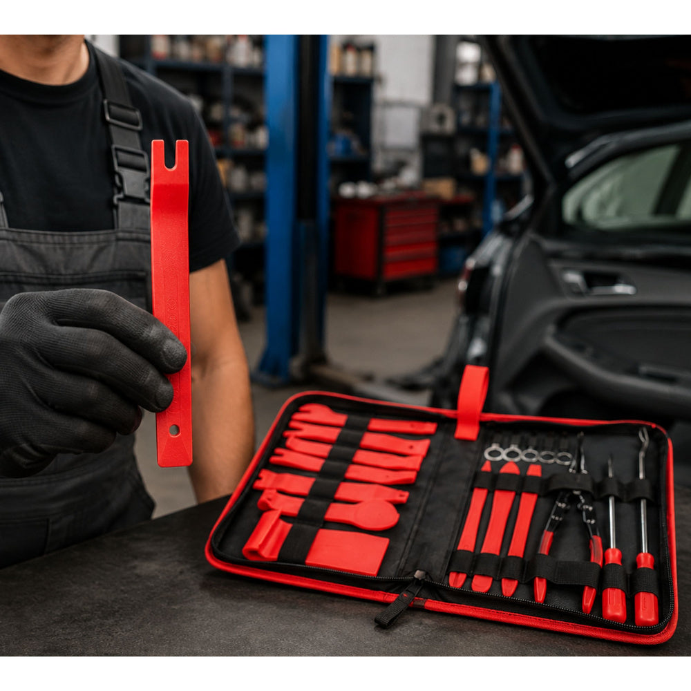 Set scule pentru indepartarea tapiteriei, 19 bucati, Lean 29274