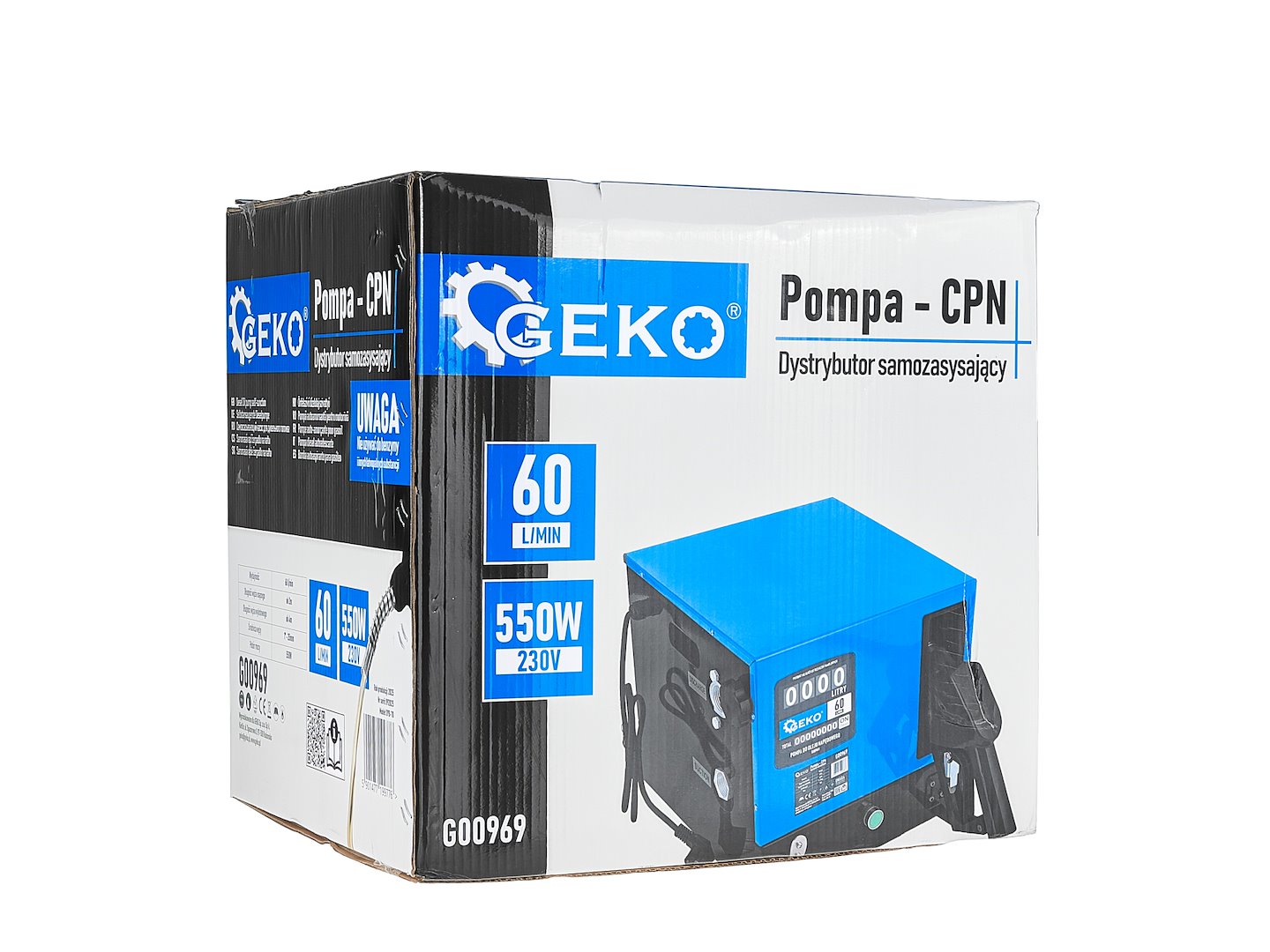 Pompa CPN autoamorsanta pentru transfer combustibil cu filtru HD BOX, 60 l / min, 500 W, Geko G00969