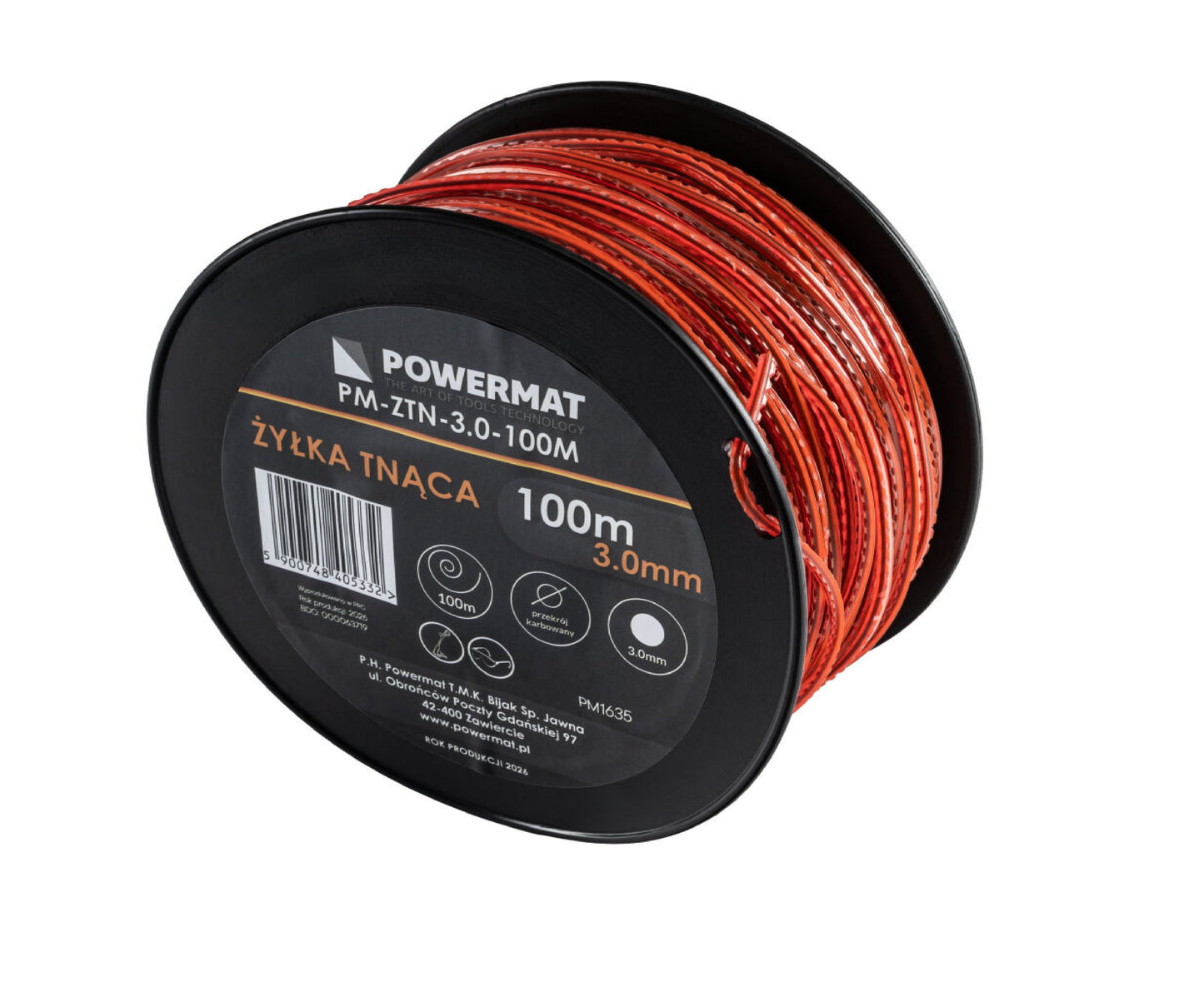 Fir patrat pentru motocoasa PM-ZTN-3.0-100M, 100 m, Powermat PM1635