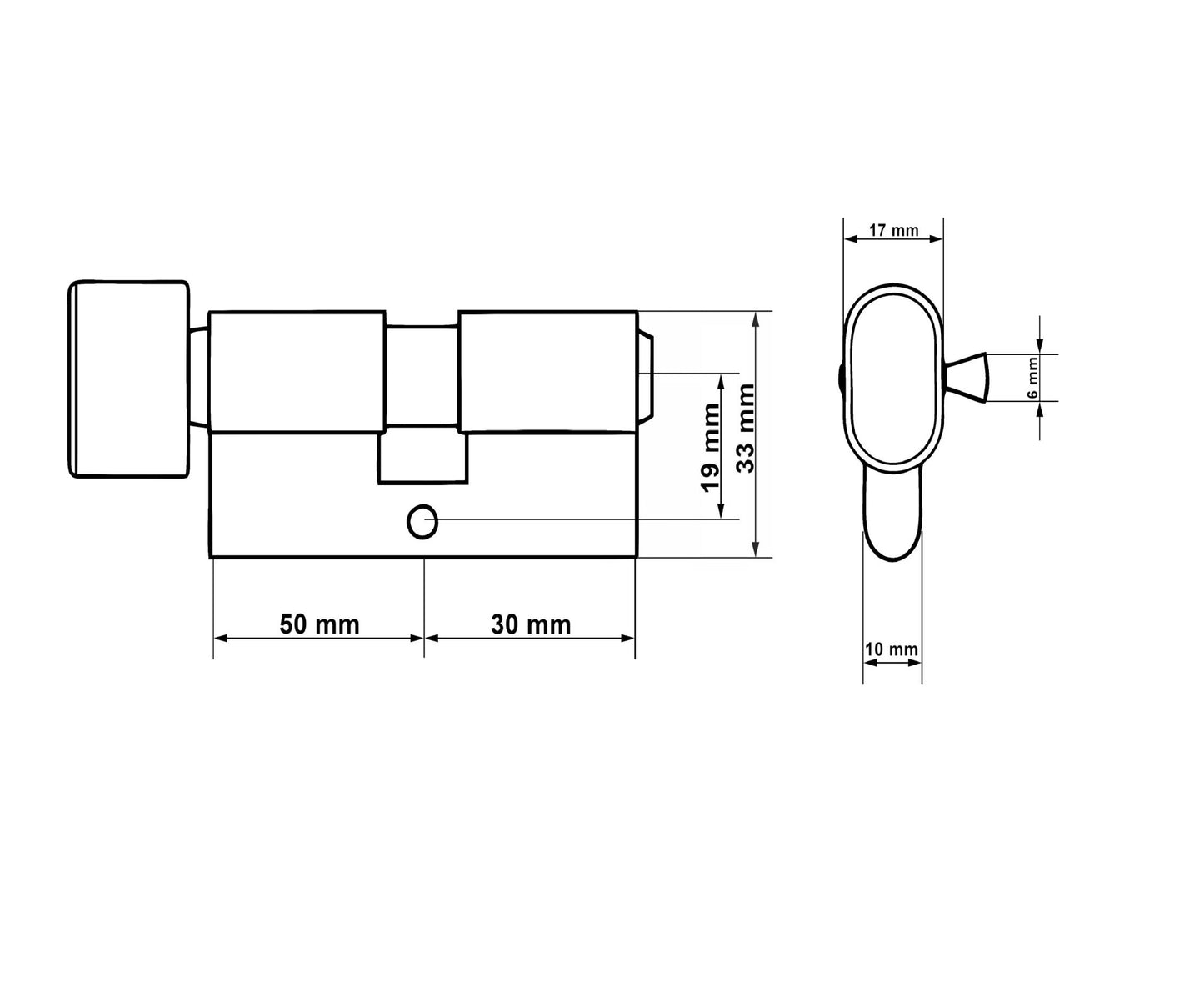Butuc aluminiu Nickel, 30/50g, Tvardy T01408