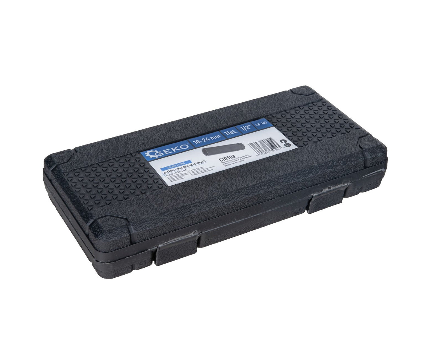 Set chei tubulare de impact 1/2" 10-24mm, Cr-Mo, 11 bucati, Geko G10508