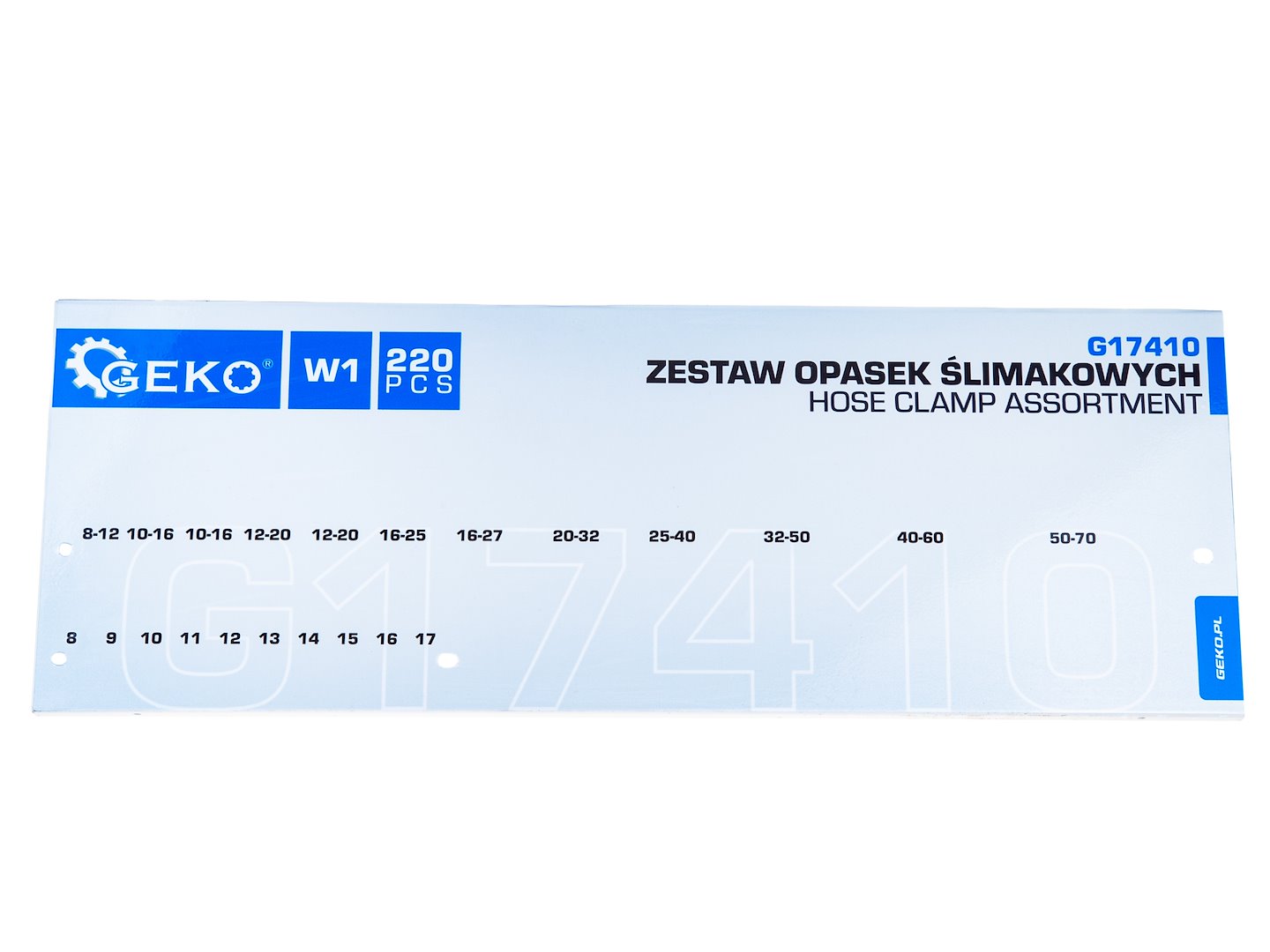 Set cleme tip melc cu suport, 220 bucati, Geko G17410