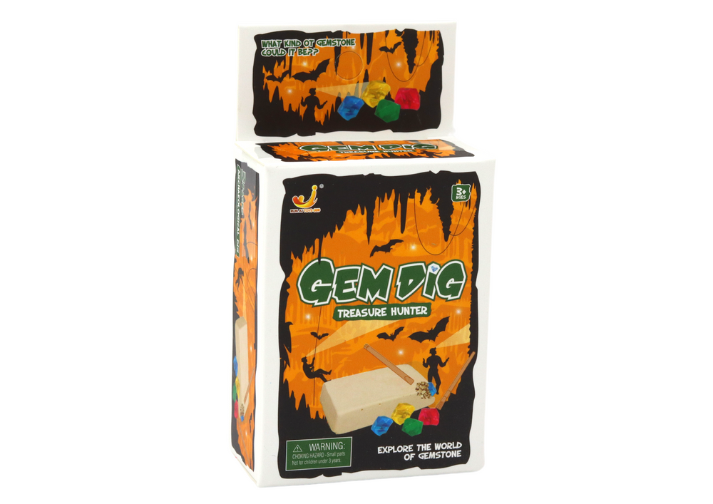 Set arheologic pentru copii, descoperire cristale, 7.5 x 5.5 x 2 cm, Lean 19874