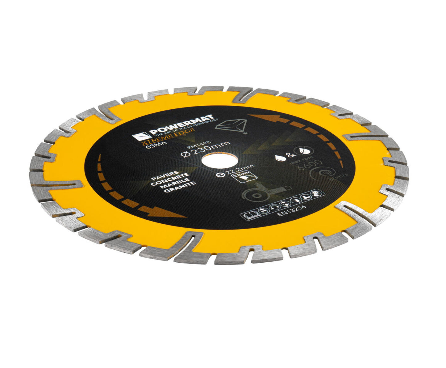 Disc diamantat segmentat PM-TDCS-2303T, 230 mm, Powermat PM1498
