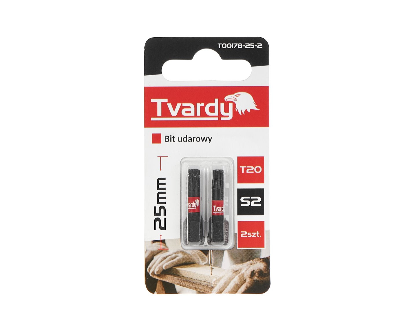Set biti de impact T20, 25 mm, S2, 2 bucati, Tvardy T00178-25-2