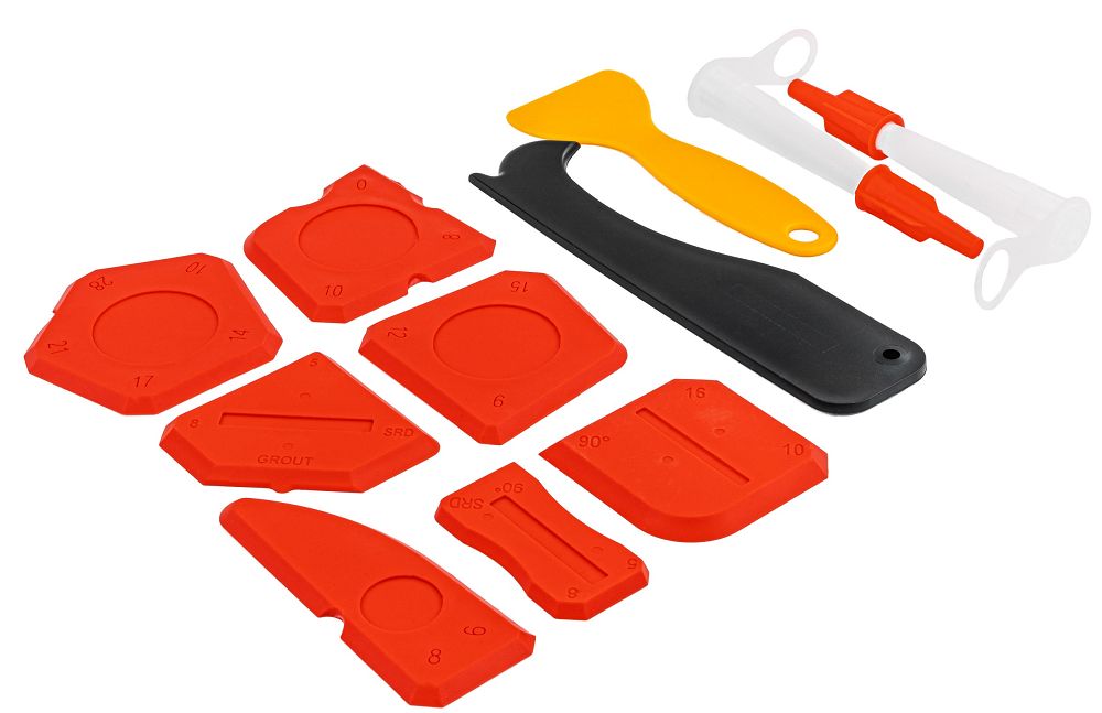 Set profile din silicon, spatula si racleta, 9 bucati, Red Technic RTKDS0156