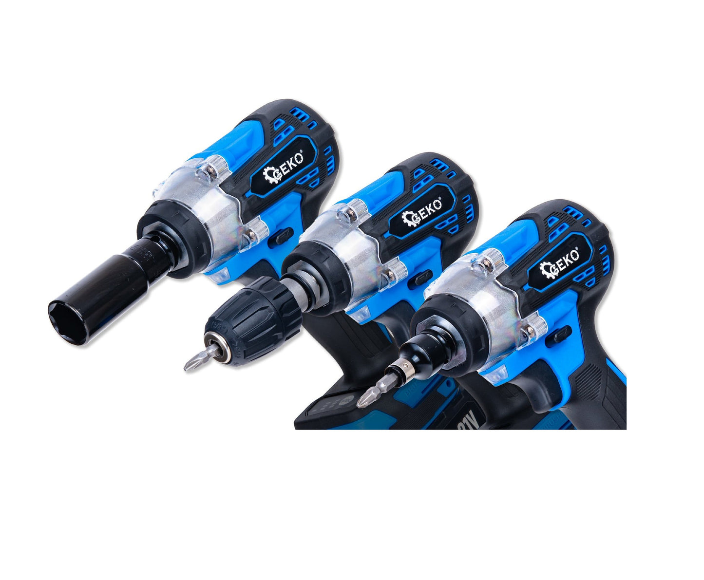 Cheie electrica de impact cu acumulator, 350 Nm, 2x3.0Ah 21V, Set XXL, Geko G80669