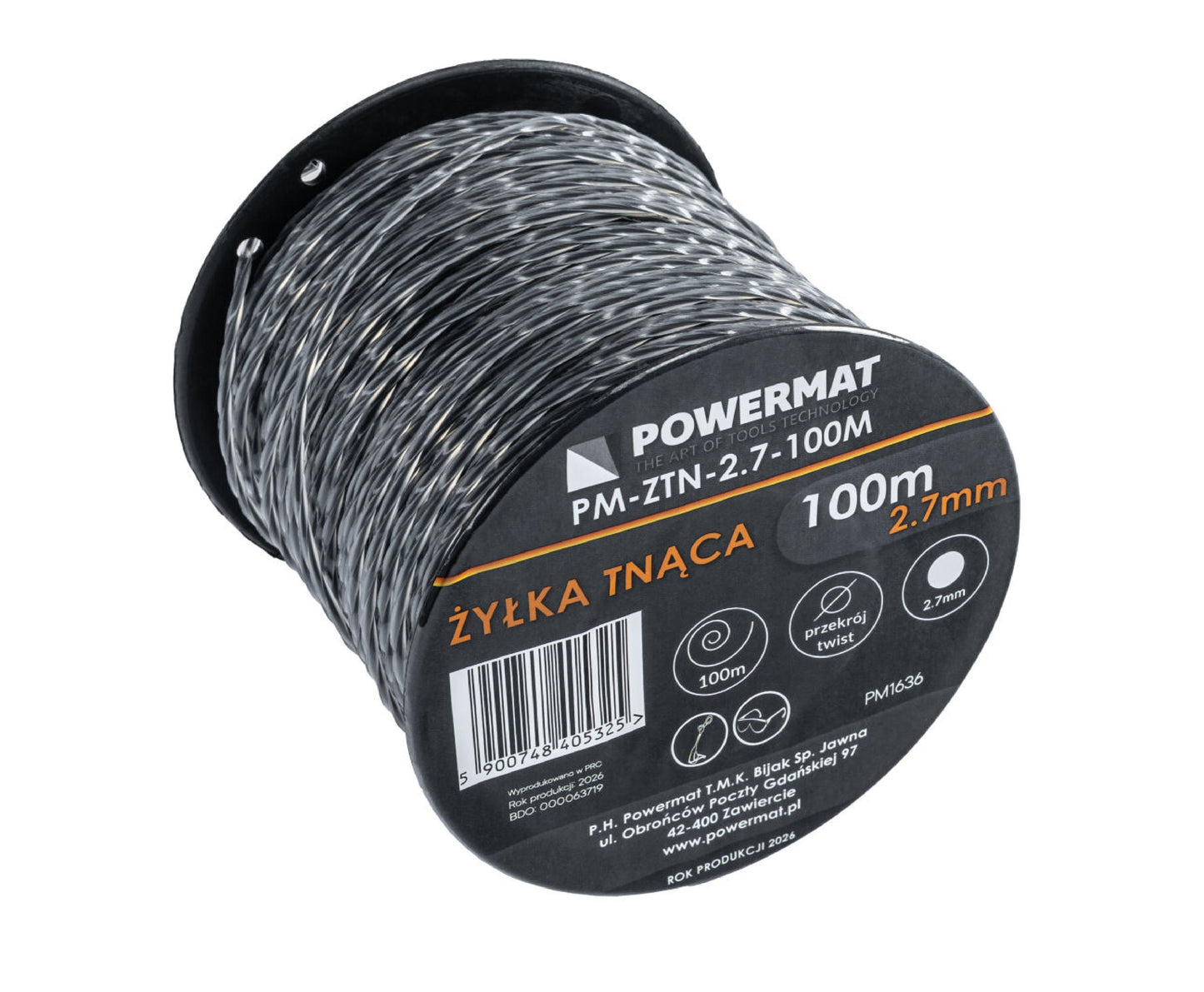 Fir patrat pentru motocoasa PM-ZTN-2.7-100M, 100 m, Powermat PM1636