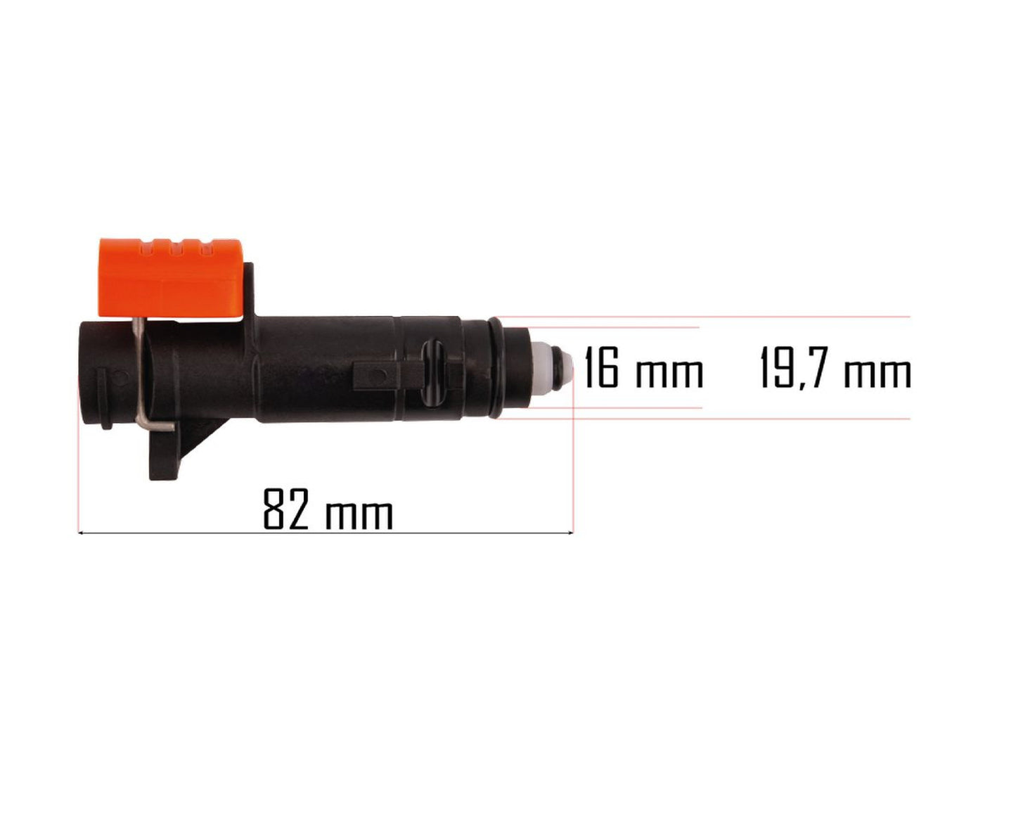 Conector de iesire pentru masina de spalat cu presiune, 16 / 19.7 mm, 82 cm, Red Technic RTMC0028-KRO