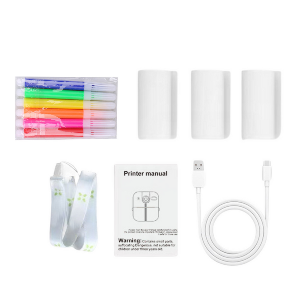 Aparat instant pentru copii cu imprimanta termica unicorn, roz, 18 x 11.5 x 5.5 cm, Lean 21294