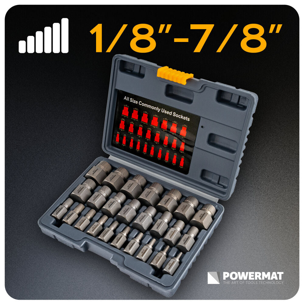 Set extractoare suruburi PM-ZWDS-25T, 25 piese, Powermat PM1618